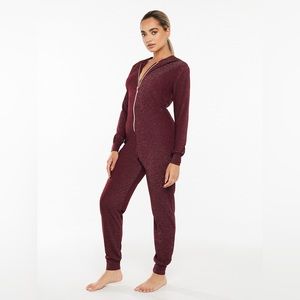 2 Savage X Fenty Onesie’s Maroon and Black
